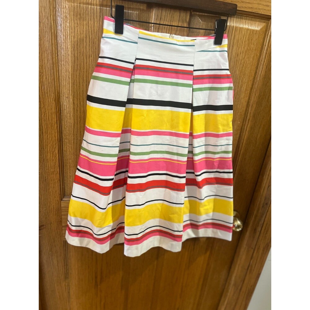 Vintage Esprit Striped Retro Midi Skirt Size 4